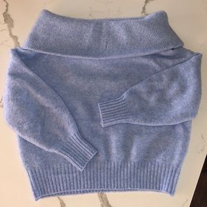 H&M baby blue collared knit sweater